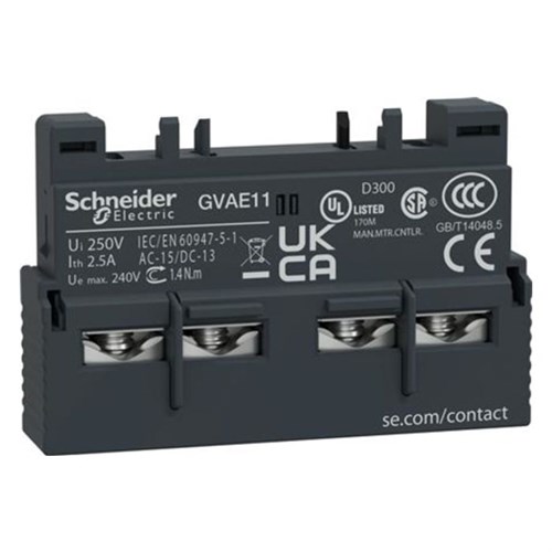 Schneider Electric Hjælpekontakt 1 slutte og 1 bryde gvae11 3389110343434