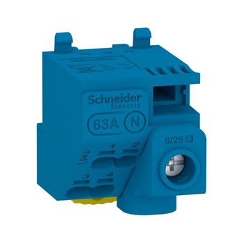 Schneider Electric Terminalblok 1x6/25 + 4x1,5/4 blå 3316413252  3606489580032
