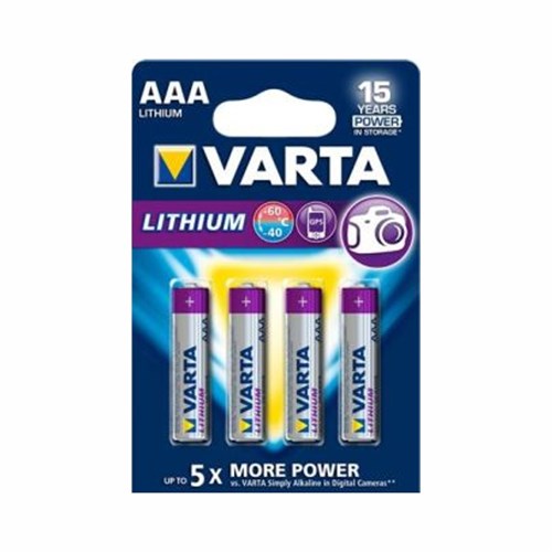 Batterier Prof Lithium AAA 1,5V 4008496680436 Varta