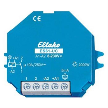 Eltako Kiprelæ 1 slutte 10A 8-230V AC/DC dåsemontering 45x55x18 mm