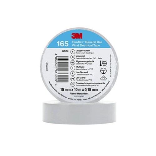 3M Temflex tape hvid 15 mm x 10m 7839401666 4054596613829