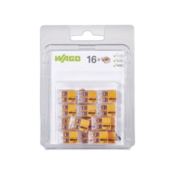 Wago 221-412 Samlemuffe 2x0,25-4,0 mm² klar 16 stk