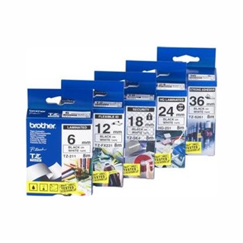 Brother TZE261 tape 36mm x 8m sort på hvid 4977766685528