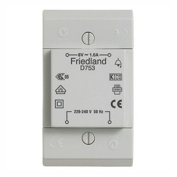 Friedland transformer 8 volt 1A d753 5004100611611