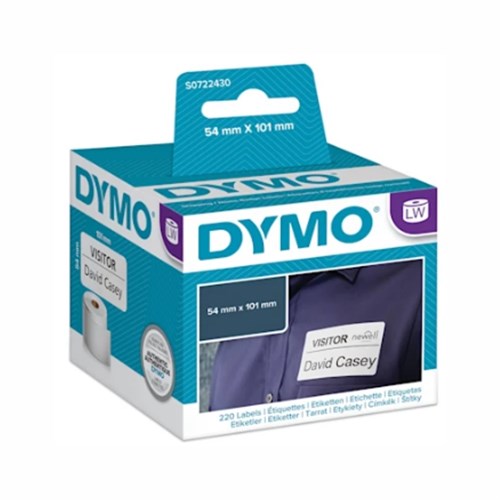 Hvide Dymo papiretiketter 101x54mm (1x220) 5411313990141