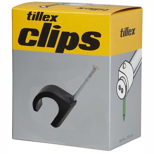 Kabelclips 7-10 sort 25 mm 8339340925 5701925111585 Tillex