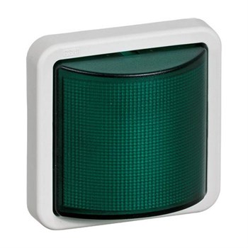 LK Opus 74 signallampe led 24v grøn lysegrå 5703302145459
