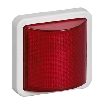 LK Opus 74 signallampe led 230v rød lysegrå 5703302145534