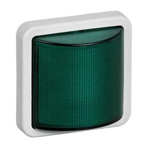 LK Opus 74 signallampe led 230v grøn lysegrå 1017049794