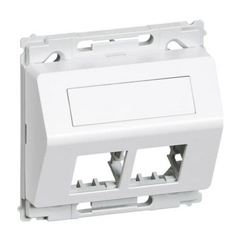 Udtag opus66 skrå 2 x rj45 hvid  1088011049  5703302150002  LK