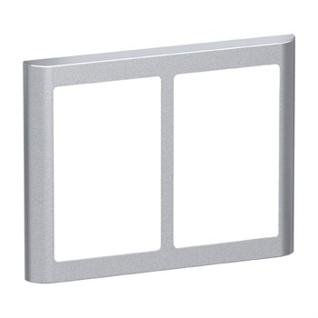 LK Fuga soft ramme 2x1,5 stålmetallic 1017056826 5703302157698