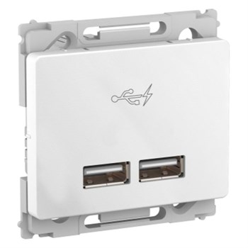 LK Opus 66 USB Lader dobbelt 2,1A hvid 5703302163347
