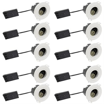 Nordtronic Uni install eco rund mat hvid 5704629005785 10 stk