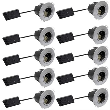 Nordtronic Uni install eco børstet alu rund 5704629005792 10 stk