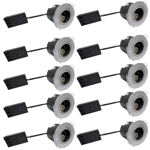 Nordtronic Uni install eco børstet alu rund 5704629005792 10 stk