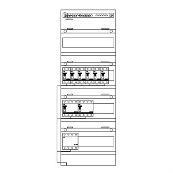 Gruppetavle ug24 hvid 2stk 16A 3p+n 6stk 13A 1p+n Kombiautsikringer